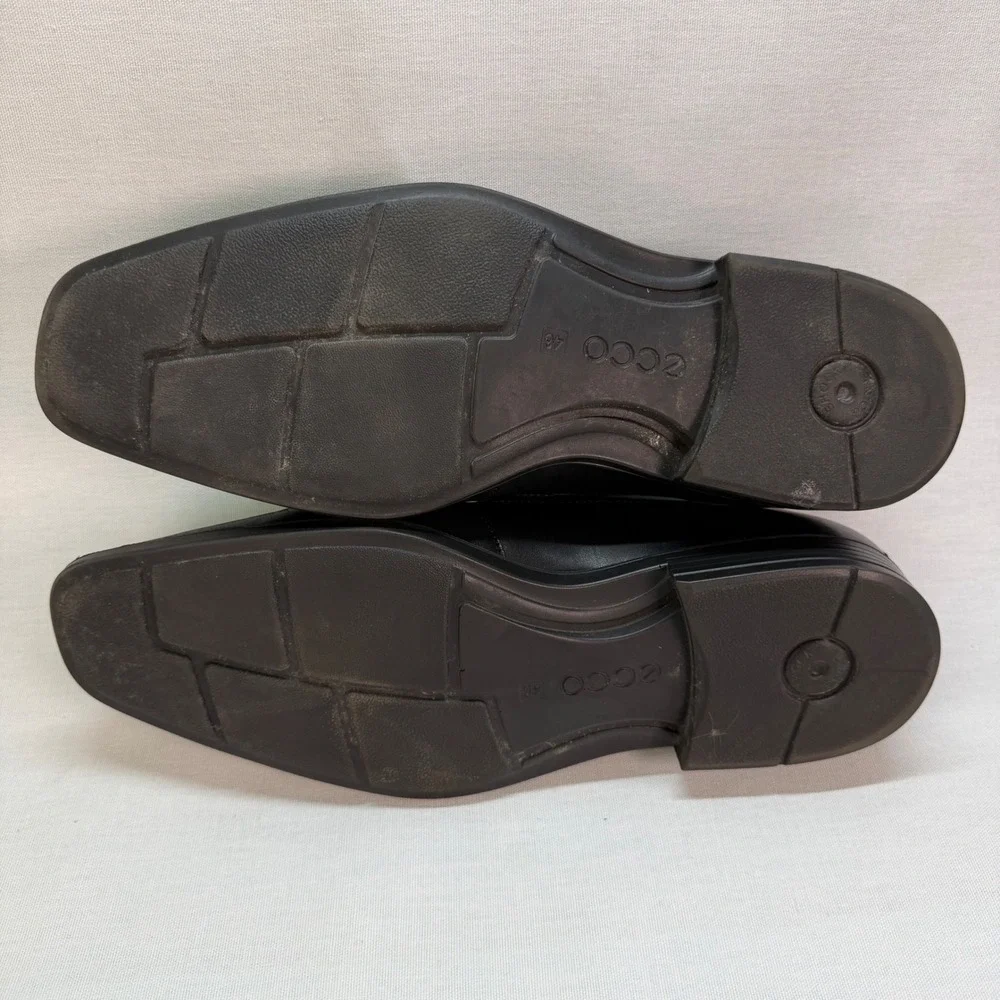 ECCO Edinburgh Bike Toe Slip-on Loafer Mens Dress Shoes Black 46 EU 12 US
